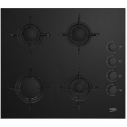 Beko Placa gas 4 quemadores - HING 64120 SB. Negro