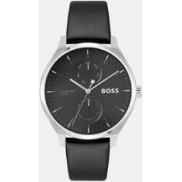 Boss Reloj de hombre Tyler 1514102 multifunción de cuero negro. Negro
