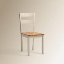 El Corte Inglés Silla de madera de hevea Dover. Blanco / Natural