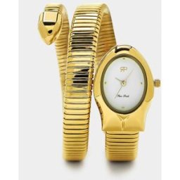 Parfois Reloj de mujer con pulsera en forma de serpiente. Dorado