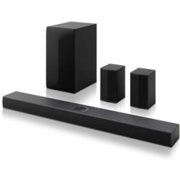 LG Barra de sonido S70TR AI Sound Pro 4K, 5.1.1, 500W, HDR10, Dolby Vision, Dolby Atmos y DTS:X, Subwoofer inalámbrico. Negro