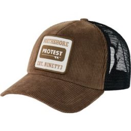 Protest Gorra de hombre Slogan . (L) Marrón / Blanco roto