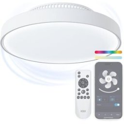 ELUSION Ventilador de techo sin aspas con luz LED regulable KSIX Mistral, 6 velocidades. Blanco