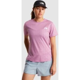 The North Face Camiseta recta con estampado en relieve para mujer Flex Geo . (XS) Rosa pastel