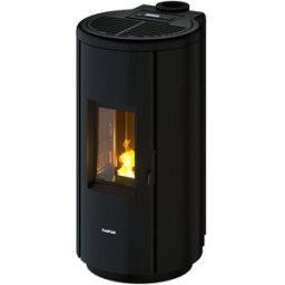 FREEPOINT Estufa Pellets Chrome Airtight Wi-Fi 7 kW. Negro