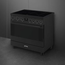 SMEG Cocina compacta 90 cm, placa inducción y 1 horno - C9IMN2. Negro mate