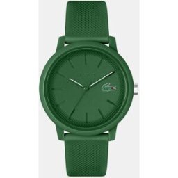 Lacoste Reloj de hombre 12.12 2011170 de silicona blanco. Verde