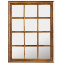 El Corte Inglés Espejo de pared cuadrado de madera de mango Fedra . (94 x 129,5 cm) Natural