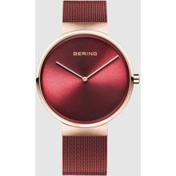 Bering Reloj de mujer 14539-363 de malla de acero rojo. Rojo
