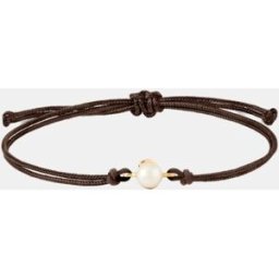 PDPAOLA Pulsera The Moment dorada con perla. Blanco