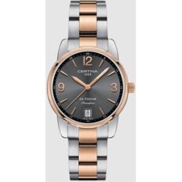 Certina Reloj de mujer DS Podium Lady de acero bicolor. Gris