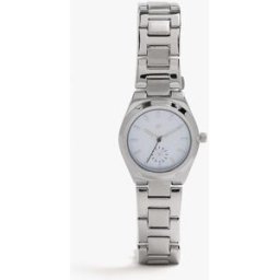 Parfois Reloj de mujer de acero inoxidable redondo. Plateado