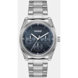 HUGO Reloj de hombre Bright Sport 1530424 de acero inoxidable azul. Plateado