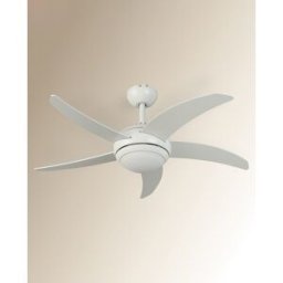 El Corte Inglés Ventilador de techo blanco con luz LED y Motor DC Habana . Blanco