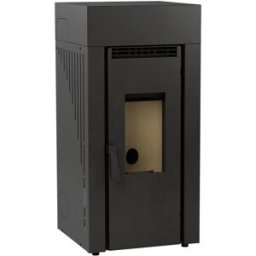 FM CALEFACCIÓN Estufa de Pellet Canalizable BP-201 Negro Interior en Vermiculita. Negro