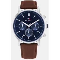 Tommy Hilfiger Reloj de hombre Tyson 1710585 multifunción de piel marrón. Marrón