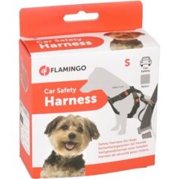 Flamingo Arnés de seguridad para el coche para perros Duma. (S) Negro