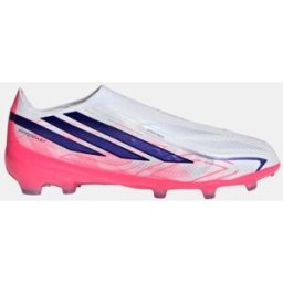 Adidas Botas de fútbol de tacos de niño F50 Hyperfast Elite Ll Fg J . (37 y 1/3) Blanco / Azul