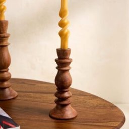 El Corte Inglés Candelabro de madera Pontevedra. (20 cm) Natural
