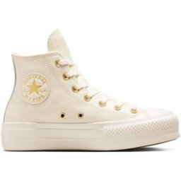 Converse Zapatillas casual de mujer Chuck Taylor All Star Lift Mono Leather . (36) Blanco roto