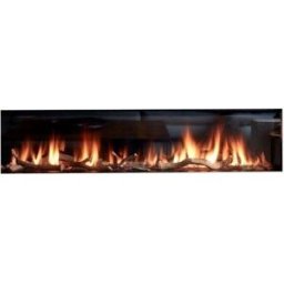 NORA FLAMES Chimenea Gas LPG Pano 2000 Frontal. Negro