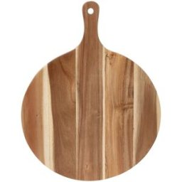 El Corte Inglés Tabla de cortar redonda Acacia con mango . Natural
