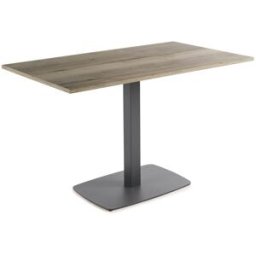 El Corte Inglés Mesa con superficie laminada Padua. (70 x 110 x 75 cm) Grafito / Laminado Halifax natural