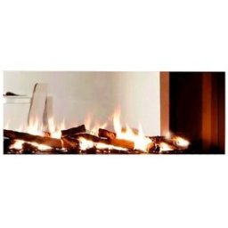 NORA FLAMES Chimenea Gas LPG Pano 1100 Túnel Doble Cara. Negro