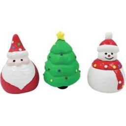 Fred & Rita Fred & Rita - Juguete Fred & Rita para perros set Santa Claus, árbol y muñeco de Navidad de látex con sonido. (10,5 x 7 cm) Multicolor