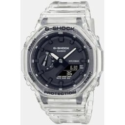 Casio Reloj de hombre G-Shock Skeleton GA-2100SKE-7AER de resina transparente. Natural