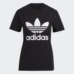 Adidas Camiseta de mujer Trefoil Originals. (34) Negro