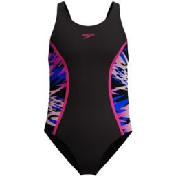 Speedo Bañador de natación para niños Hyperboom Splice Muscleback One Piece . (16 años) Gris oscuro