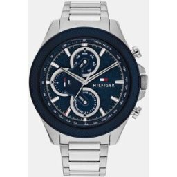 Tommy Hilfiger Reloj de hombre Clark 1792080 multifunción de acero. Plata