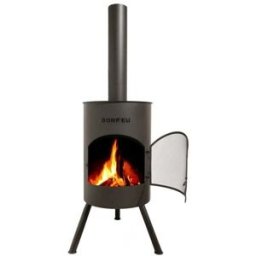 BONFEU Chimenea de Leña Exterior Bonton 50 Black. Negro