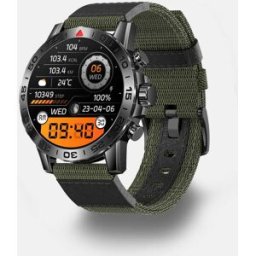 Neckmarine Reloj de hombre smartwatch digital de tejido. (L) Negro