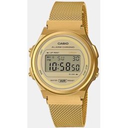 Casio Reloj de hombre Vintage A171WEMG-9AEF digital de acero dorado. Oro
