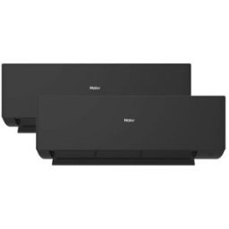 HAIER Aire acondicionado Multisplit 2x1 Inverter con 3.010 frig-h + 3.010 frig-h - Expert Negro 35+35-50. Negro
