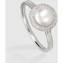 El Corte Inglés Anillo My Wedding con diamantes y perla . (11) Blanco