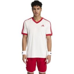 Adidas Camiseta de tenis y pádel de hombre HERITAGE . (S) Blanco / Rojo
