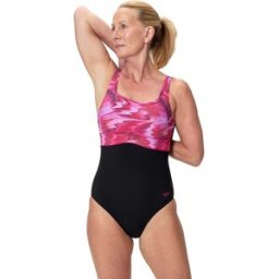 Speedo Bañador de natación para mujer Print Contour Eclipse One Piece . (3XL) Rosa
