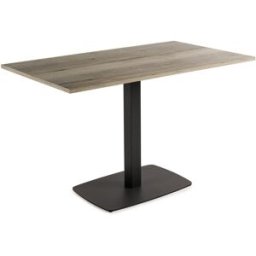 El Corte Inglés Mesa con superficie laminada Padua. (90 x 90 x 75 cm) Negro / Laminado Halifax natural