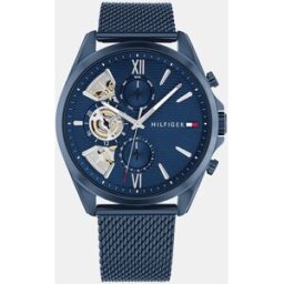 Tommy Hilfiger Reloj de hombre Baker 1710648 multifunción de acero azul. Azul