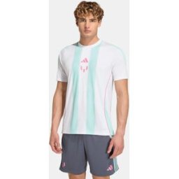 Adidas Camiseta de hombre Messi . (XL) Blanco / Azul