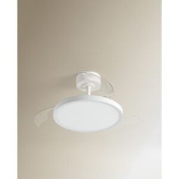 El Corte Inglés Ventilador de techo S con luz LED y motor DC Menorca. Blanco