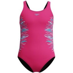 Speedo Bañador de natación para niños Placement Muscleback One Piece . (12 años) Rosa