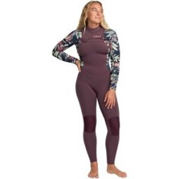 Roxy Traje de surf con cremallera en el pecho de mujer 3-2 Swell Natural . (XXS) Morado