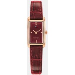 Tommy Hilfiger Reloj de mujer Madison 1782849 de piel rojo. Rojo