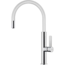 Teka Grifo de cocina monomando con caño alto giratorio Top Fot 995 . Cromo / Blanco