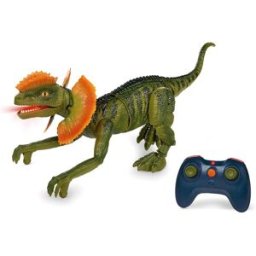 Terra Dinosaurio Dilophosaurus con luces, sonido y a control remoto .