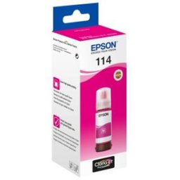 Epson Botella de tinta original EcoTank 114 magenta (T07B340). Magenta